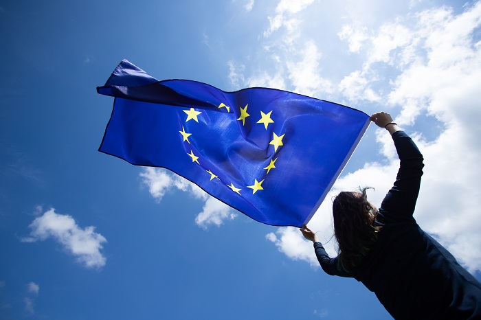 EU's flag in online news & headline news