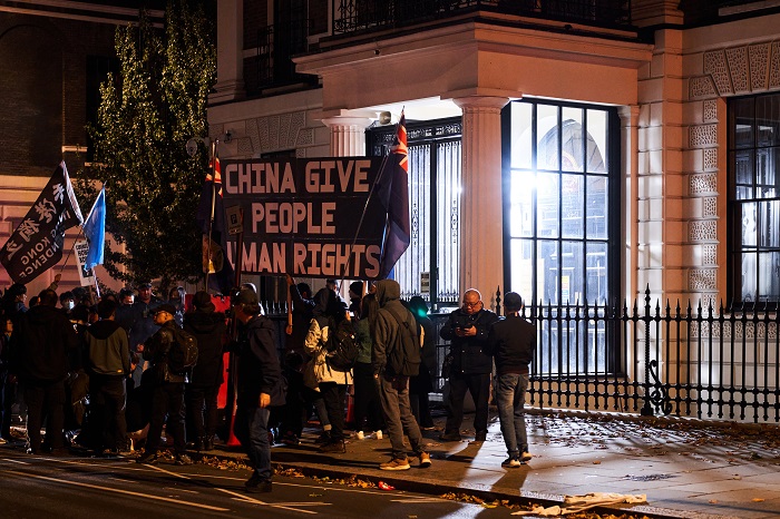 China's embassy in London in breaking news & headline news