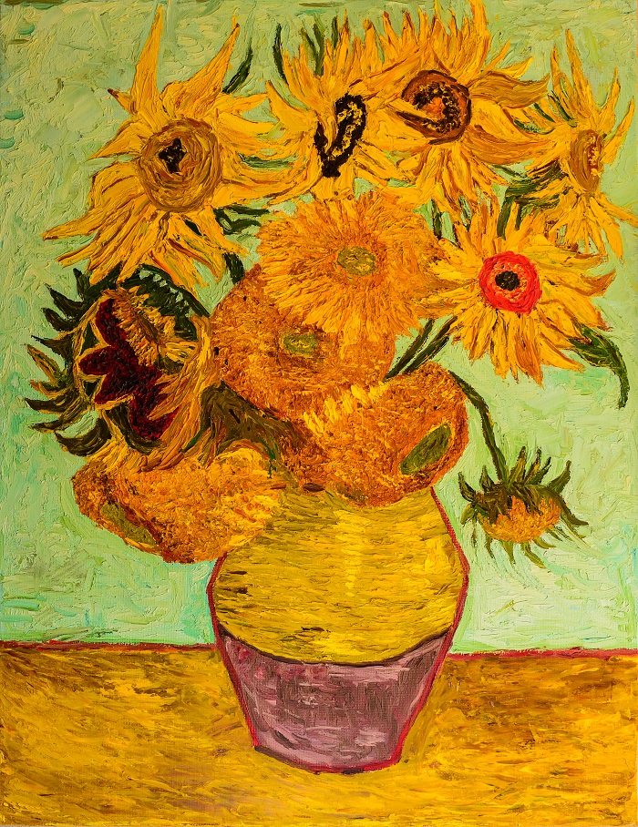 Sunflowers by Van Gogh in headline news & arts