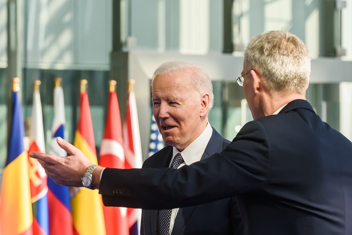 President Biden & NATO's General Secretary in online news & headline news