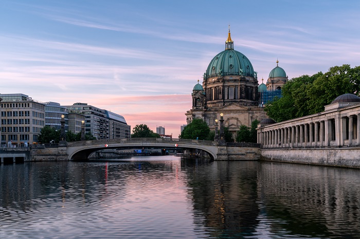 Berlin at dusk in world news & online news