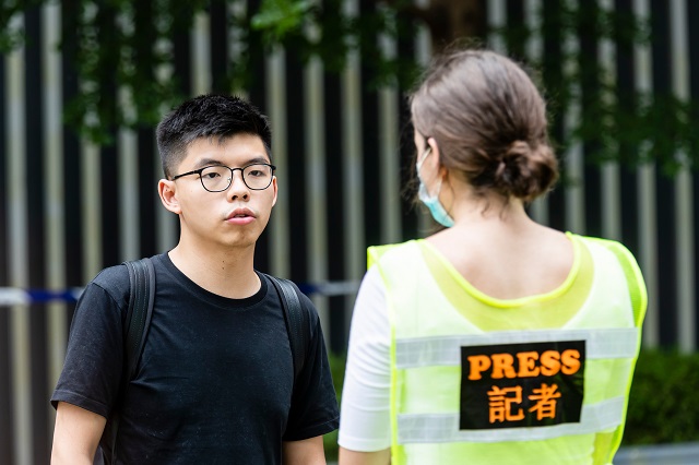 A pro democracy activist in Hong Kong in world news & bulletin news