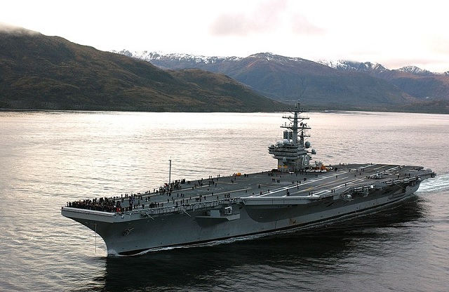USS Ronald Reagan, an aircraft carrier, in breaking news & headline news