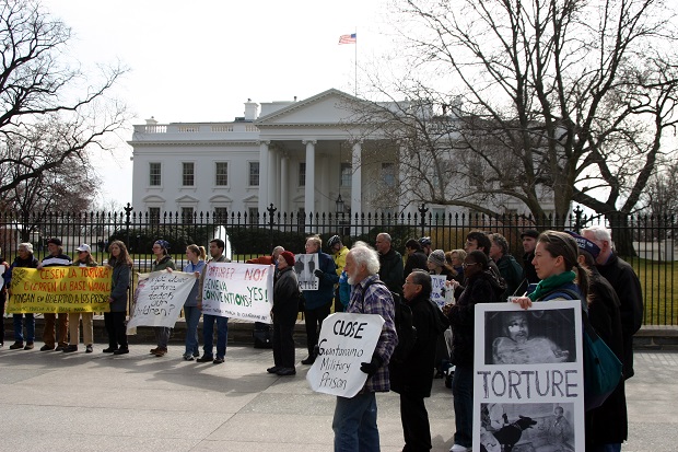 Protests against Gitmo outrages in news flash & news bulletin 