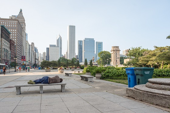 The homeless condition in Chicago in bulletin news & online news