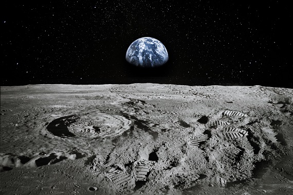 An image of the earth from the lunar surface in science news & bulletin news