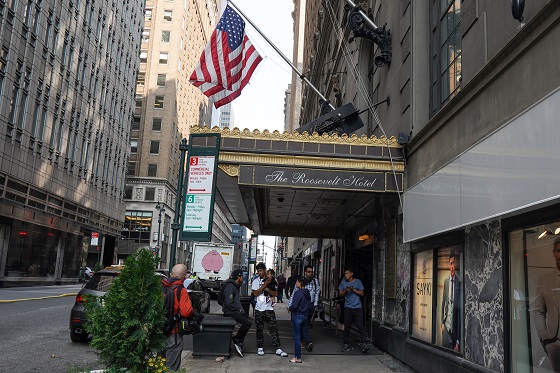 Roosevelt Hotel in New York City in headline news & bulletin news