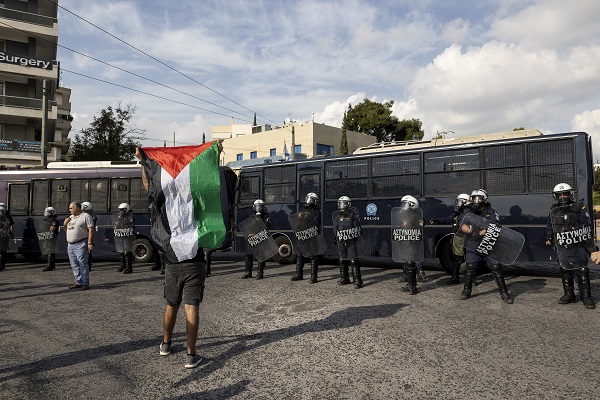 In Athens protests for Palestine in headline news & world news