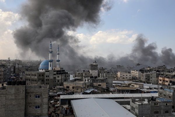 Destruction of parts of Gaza in headline news & world news