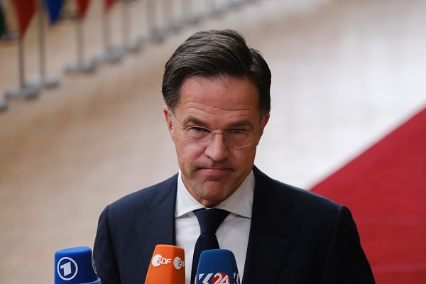 Mark Rutte in Brussels in 2023 in world news & online news