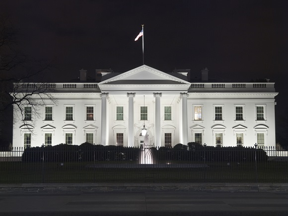 The White House at night in bulletin news & headline news