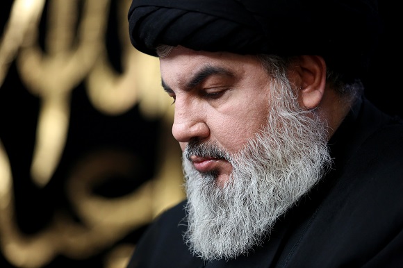 Hassan Nasrallah, chief of Hezbollah, in headline news & online news