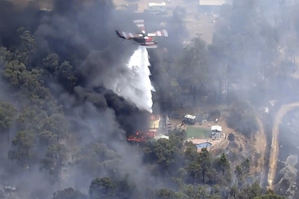 A wildfire in Perth, Australia in headline news & world news
