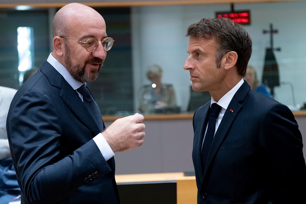 Charles Michel and President Macron in world news & online news
