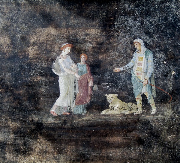 Unearthed frescoes at Pompeii in arts and online news
