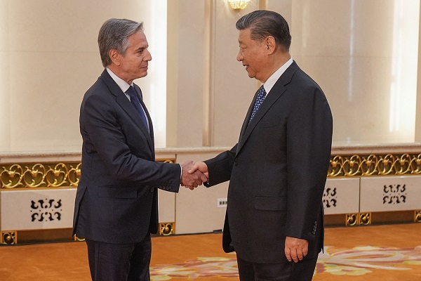 President Xi & Secretary of State Blinken meeting in China in world news & online news