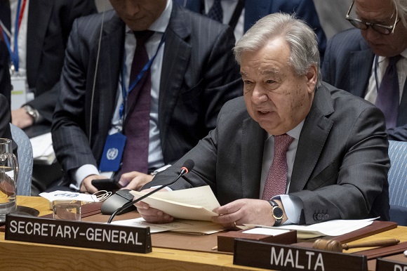 UN's Secretary General in headline news and online news