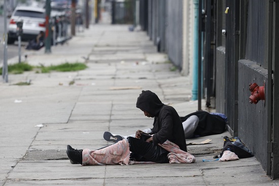 LA's homeless sleeping rough online news headline news headlines north american news