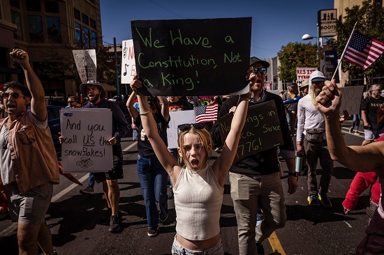 No Kings' protests party atmosphere online news headline news headlines north american news