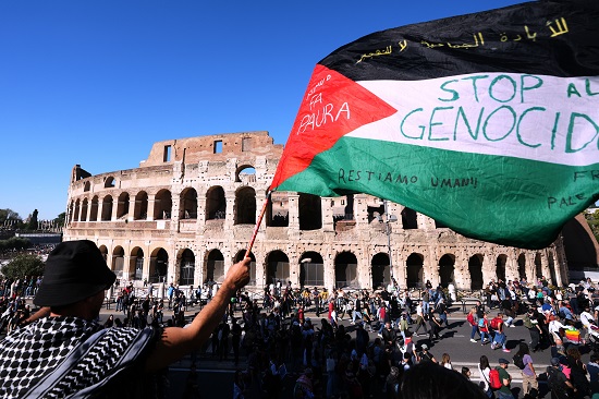 marches in Rome Israeli actions world news headline news breaking news online news