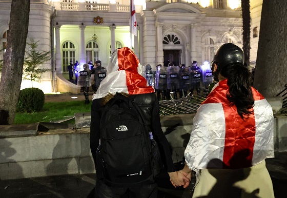 Tbilisi demonstrations Presidential Palace headline news world news online news headlines